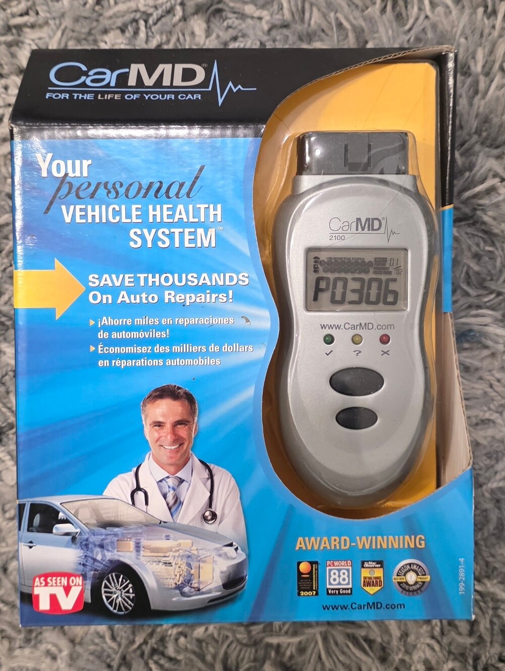 CarMD 2100 OBD2 Diagnostic Scanner / Code Reader – Brand New / Sealed
